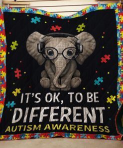 It’s Ok To Be Different Elephant Autism Awareness Quilt