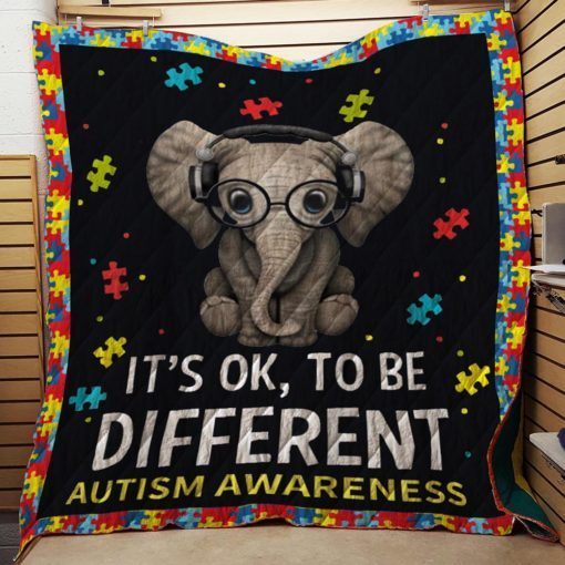 It’s Ok To Be Different Elephant Autism Awareness Quilt