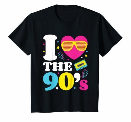 1990's 90s TShirt I Heart the Nineties T Shirt
