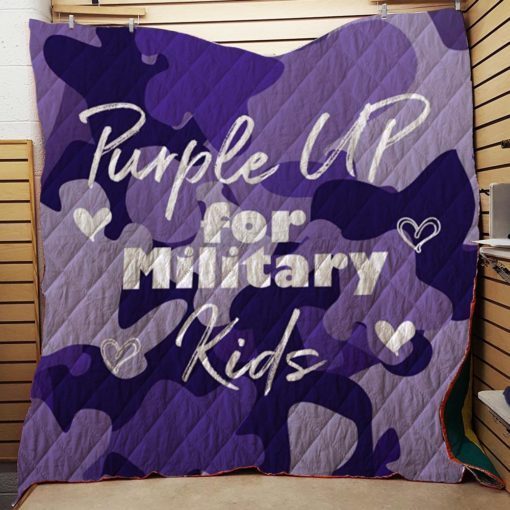 Purple Up For Military Kids Awareness Quilt