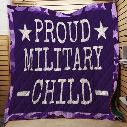 Purple Proud Military Child Quilt