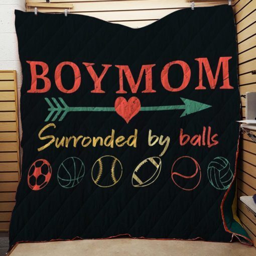 Womens Vintage boy mom surrounded by balls tshirt mother’s day gift