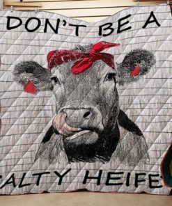 Don’t Be A Salty Heifer Quilt Heifer Cow Lover Gift