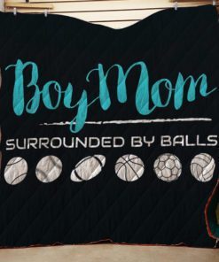 Boy Mom Surrounded By Balls Quilt For Women
