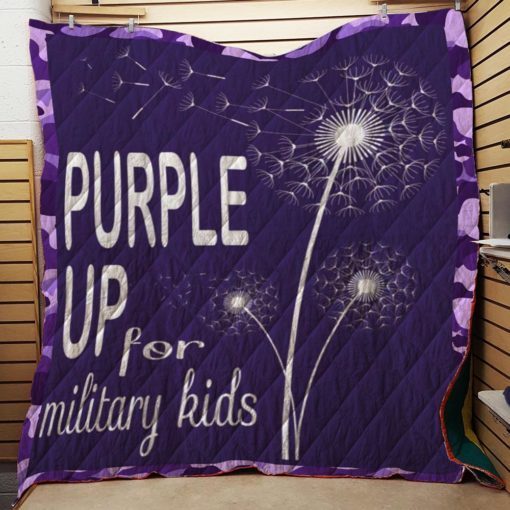 Purple Up for Military Kids Quilt Dandelion