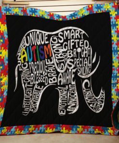 Autism Awareness Elephant Quilt