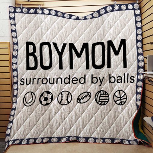 Women Boy Mom Surrounded By Balls Quilt For Women