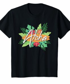 Aloha Hawaii Hawaiian Shirts Vintage Island Beach T Shirt