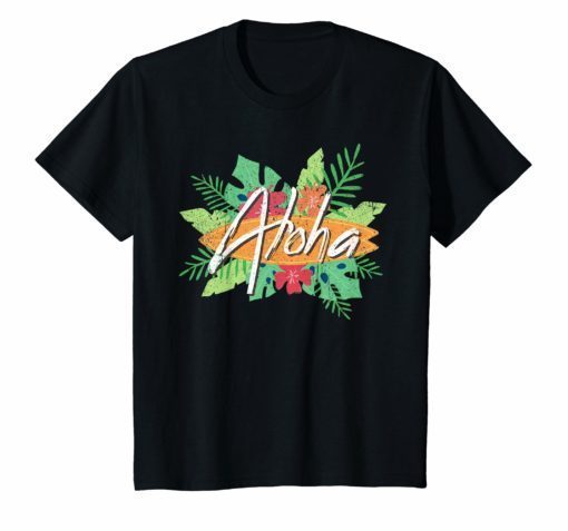 Aloha Hawaii Hawaiian Shirts Vintage Island Beach T Shirt