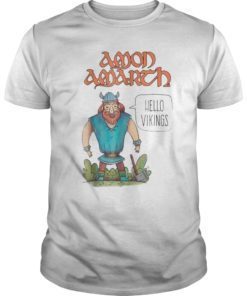 Amon Amarth Hello Vikings Cartoon T-shirt