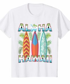 Artsy Hawaii Aloha State T-Shirt Summer Hawaiian Islands Tee