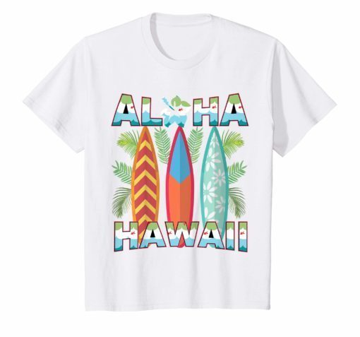 Artsy Hawaii Aloha State T-Shirt Summer Hawaiian Islands Tee