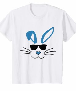 Boys Girls Easter Bunny Sunglasses Funny Egg Hunt T-Shirt