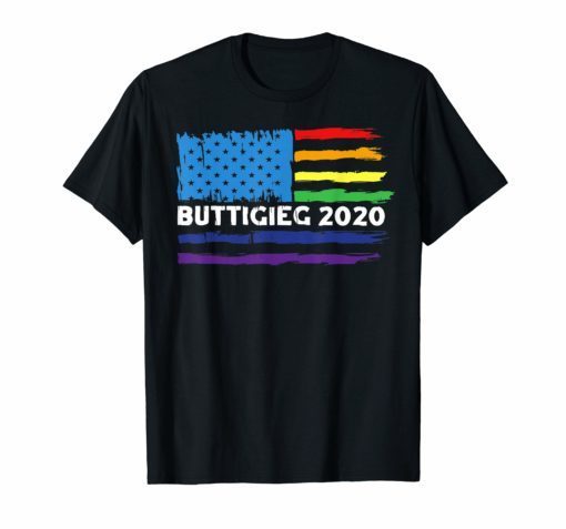 Buttigieg 2020 rainbow shirt flag Pete for president