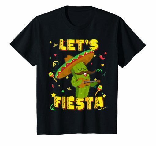 Cinco De Mayo Shirt Let’s Fiesta Cactus Sombrero Hat Gift