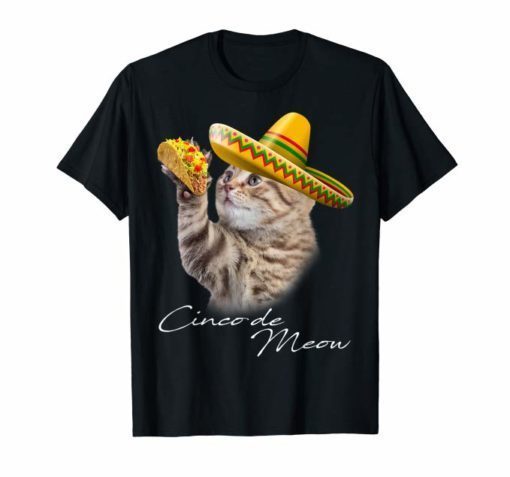 Cinco de Meow Funny Taco Cat Shirt Cinco de Mayo T-shirt