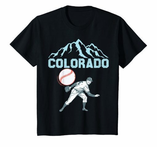 Colorado Rocky Mountain Baseball Player TShirt