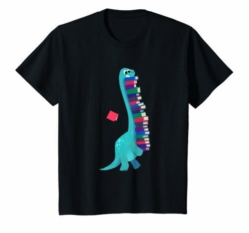 Cute Dinosaur Book Reading T-Shirt