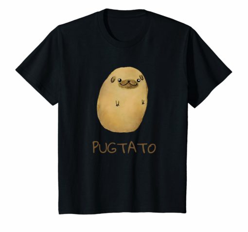 Cute Pug Potato T-shirt Funny Dog JACKET PUGLIE Tee Novelty