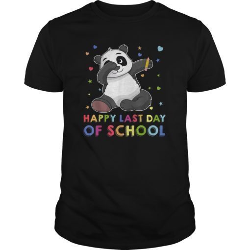 Dabbing Panda Woo Hoo Happy Last Day of School T-Shirt