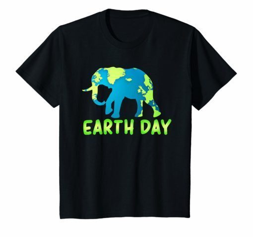 Earth day Elephant 2019 T-shirt for Kids