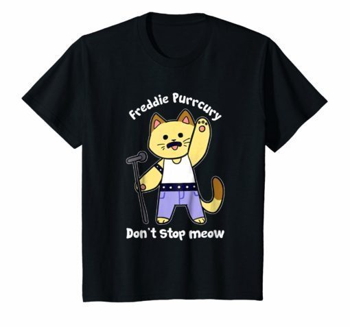 Freddie Purrcury Don’t Stop Meow t shirt