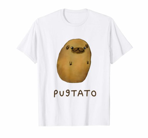 Funny Cute Dog Pug Potato T-Shirt