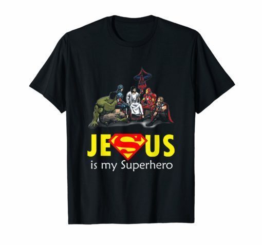 Funny Jesus Is My Superhero Shirt Cute Powerful T-Shirt