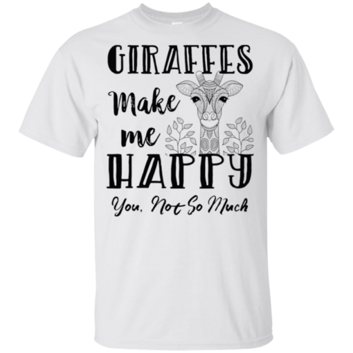 Giraffes Make Me Happy Lovers Cute Youth Kids T-Shirt