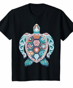 Green Vintage Tribal Hawaiian Sea Turtle T-shirt