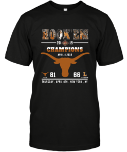 HOOK’EM 2019 NIT CHAMPIONS TEXAS APRIL 4 2019 81 LIPSCOMB 66 SHIRT