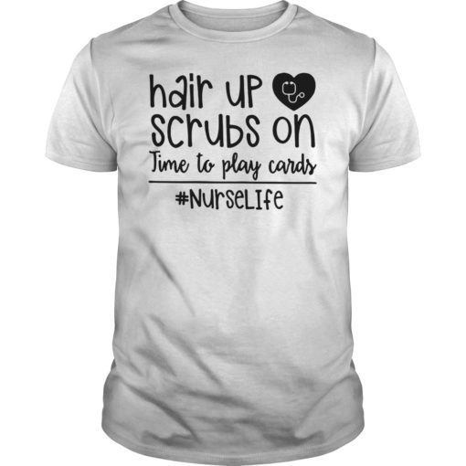 Hair Up Scrubs On Time To Play Cards T-Shirt