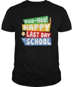 Happy Last Day Of School Teacher Boys Girls Kids Tee Shirt Gift