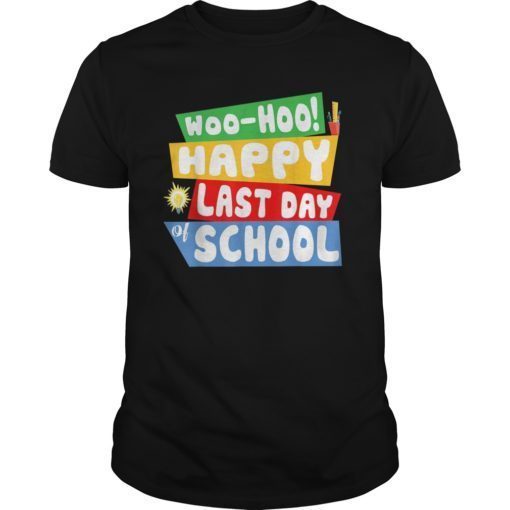 Happy Last Day Of School Teacher Boys Girls Kids Tee Shirt Gift