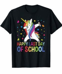 Happy Last Day Of School Teacher Student Grad Unicorn Shirt