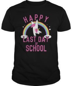 Happy Last Day of School Unicorn Dancing T-Shirt