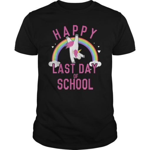 Happy Last Day of School Unicorn Dancing T-Shirt