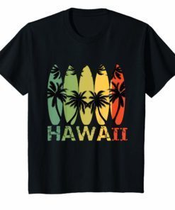 Hawaii T-Shirt Surfer Aloha Honolulu Gift Idea Retro