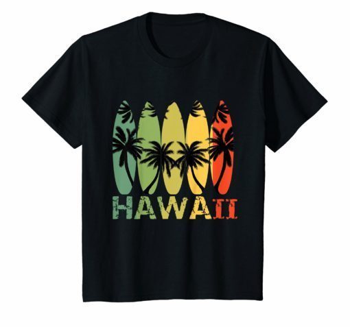 Hawaii T-Shirt Surfer Aloha Honolulu Gift Idea Retro