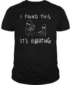 I Found This It’s Vibrating Funny Alien Cat Tee Shirt