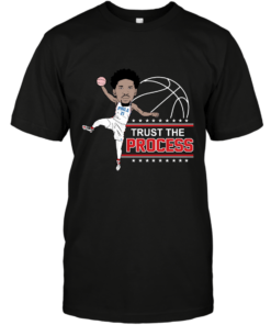 JOEL EMBIID PHILADELPHIA 76ERS TRUST THE PROCESS TEE SHIRTS