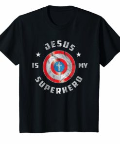 Jesus is My Superhero Fun Christian Religious T-Shirt