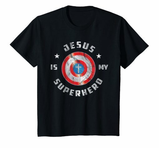 Jesus is My Superhero Fun Christian Religious T-Shirt