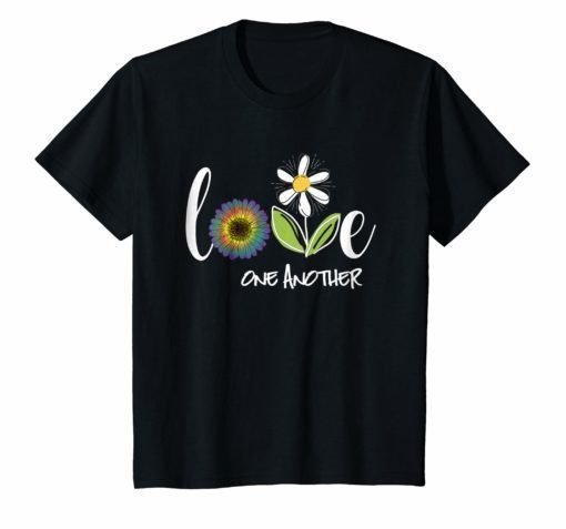 Love One Another Daisy Flower TShirt