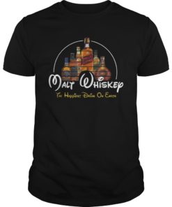 Malt Whiskey Shirt, Happiest Drink Funny Pun Parody T-Shirt