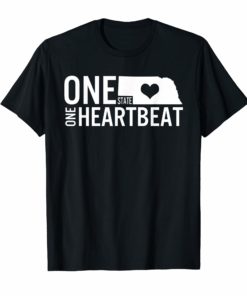 Mens One State One Heartbeat Nebraska T-Shirt