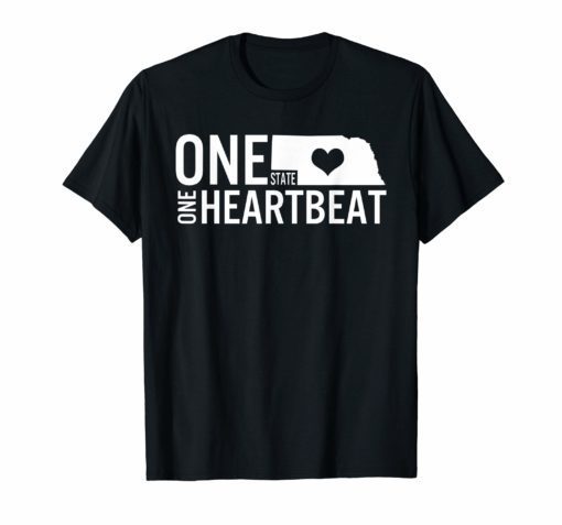 Mens One State One Heartbeat Nebraska T-Shirt