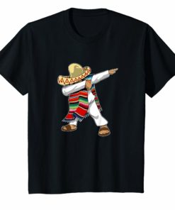 Mexican Poncho Dabbing T-Shirt Cinco de Mayo