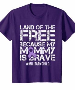 Military Child Month Boys T-shirt Purple Up Brat Kids Tshirt