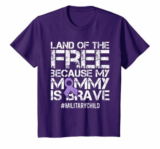 Military Child Month Boys T-shirt Purple Up Brat Kids Tshirt